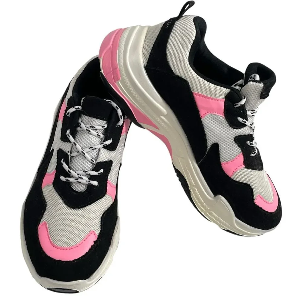 White Fox Boutique Sneakers System Shock Pink Black Size 8 Women’s Shoes‎
